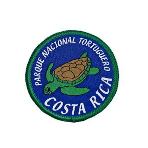 Costa Rica Tortuguero National Park Swimming Turtle Circular Patch